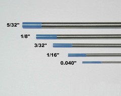 WeldingCity® 10-pk TIG Welding Tungsten Electrode 2% Lanthanated Blue 1/8″x7″ US