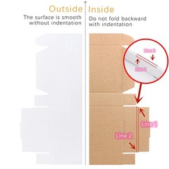 100 Pack 4x4x2 Inch White Corrugated Cardboard Small Shipping Mailer Box