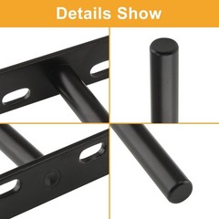 Cionyce 4 Pcs 5 Inch Heavy Duty Floating Shelf Bracket Black