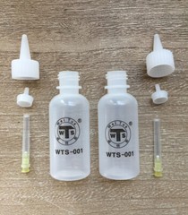 Needle Pump Dispenser Plastic Bottle 50ml For Alcohol Flux Acetone USA Ship x 2