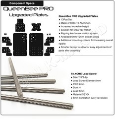QueenBee PRO CNC Router Machine 4 Axis Mechanical Kit with Tingle Tension System
