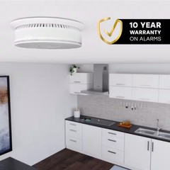 3-PK Universal Hardwired W/ 9V Battery Backup Photoelectric Smoke Detector
