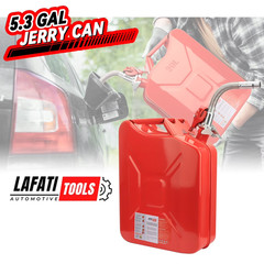 5 Gallon 20L Metal Gas Tank Can Power Emergency Backup Jerry Can Flexible Spout