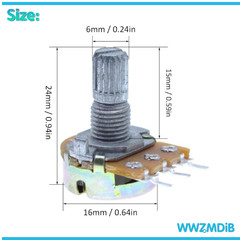 80 Pcs Potentiometer Kit with Knobs B1K 2K 5K 10K 20K 50K 100K 250K 500K 1M Ohm