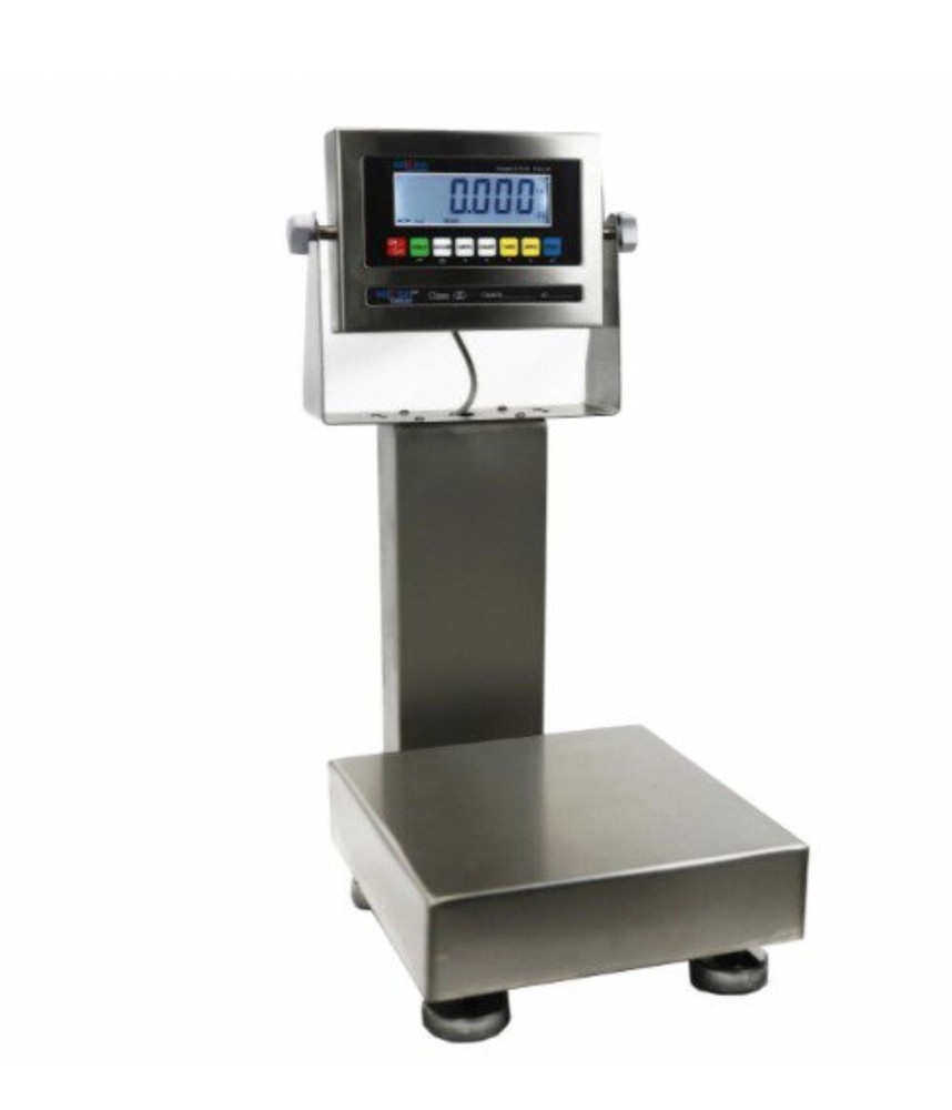 MNM Scales Waterproof Bench Scale 100 LB x 0.02 LB Washdown Stainless NTEP