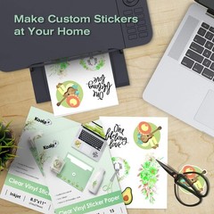 Koala 95% Clear Sticker Paper for Inkjet Printer – Waterproof Transparent