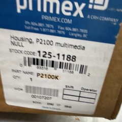 Primex P2100K Plastic Ventilated Media Panel Housing, White, MPN 125-1188