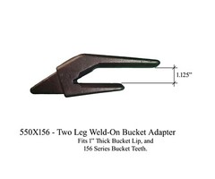1 Ex, Backhoe, Skid Bucket Weld-on Shank, Tooth, Pin, 1″ Lip- 550X156, X156