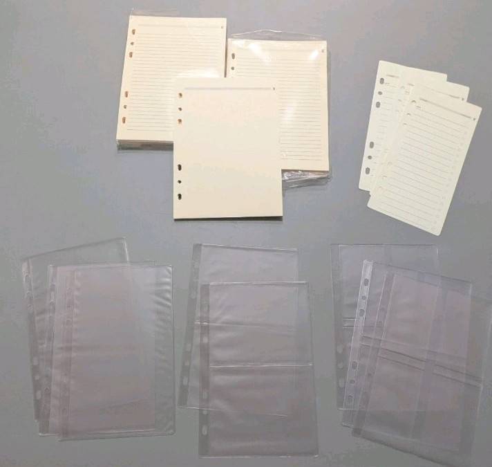 Vtg 1990s-2000s Authentic Louis Vuitton GM Agenda Refill Pages & Plastic Pockets