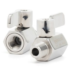 U.S. Solid 2pcs 304 Stainless Steel Mini Ball Valve 1/4 in FNPT x 1/4 in MNPT