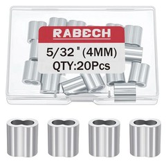 5/32 Inch Aluminum Crimping Loop Sleeve 5/32″ 4MM Cable Ferrules Crimp Loops …