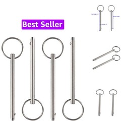 4 Pack Quick Release Pin, Diameter 1/4″6.3mm, Overall Length 3.75″95mm, Usabl…