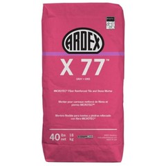 Ardex X77 Microtec Fiber Reinforced Tile & Stone Mortar – Gray, 40 lb