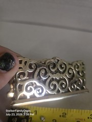 Brighton Scroll Office Business Card Holder Geneva Collection Silver Plated