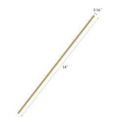 3/16 Inch Brass round Rod, 4PCS Brass round Rods Lathe Bar Stock, 3/16 Inch in