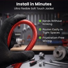 GEARit 0 Gauge Wire 25 ft Red, 1/0 AWG Battery Cable CCA, CopperClad Aluminum…
