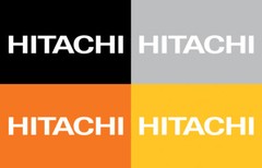 Hitachi Construction Machinery Premium Vinyl Decal 2 Pack in White