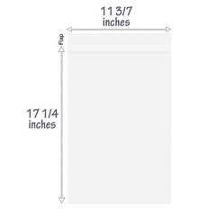Golden State Art, 100 Pack Clear Bags for 11×17 Mats, Pictures, Acid-Free, 11 3/