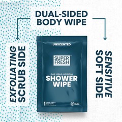 Super Fresh Shower Body Wipes, Travel Essentials for 10 Count (Pack of 1)