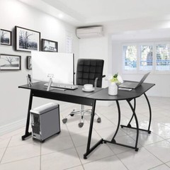 58″ L-Shaped Computer Desk Gameing Corner Desk PC Laptop Table Workstation Home