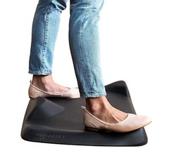 Mini Anti-Fatigue Mat for Standing Desks Not-Flat Terrain Obsidian Black