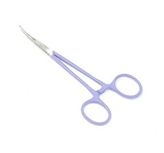 Premium Kelly Hemostat Forceps 5.5″ Curved “Fine” Locking Handle “Purple” Color