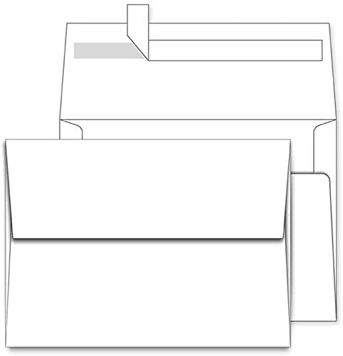 A7 Printable White Envelopes 5×7 100 Pack A7(5.25×7.25 in) – 100 Pack,