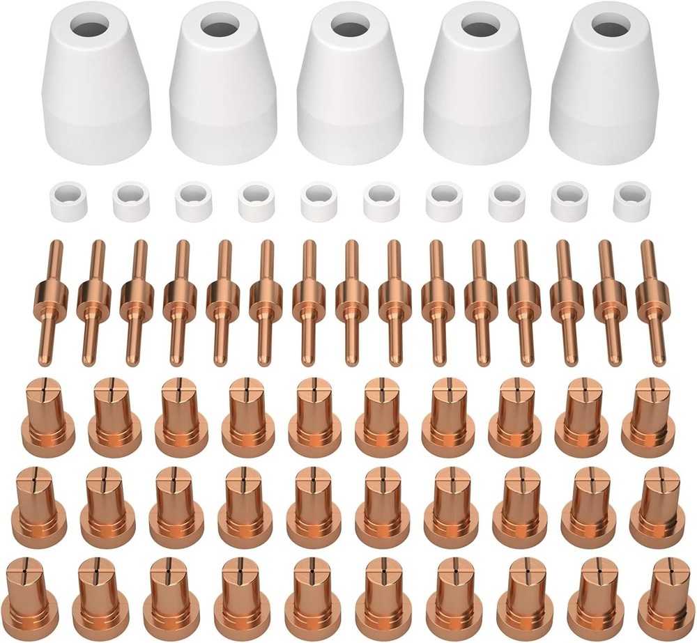 60 Pcs Plasma Cutting Consumables Fit Cut40 50 with Plasma Cutter Torch PT31 LG4