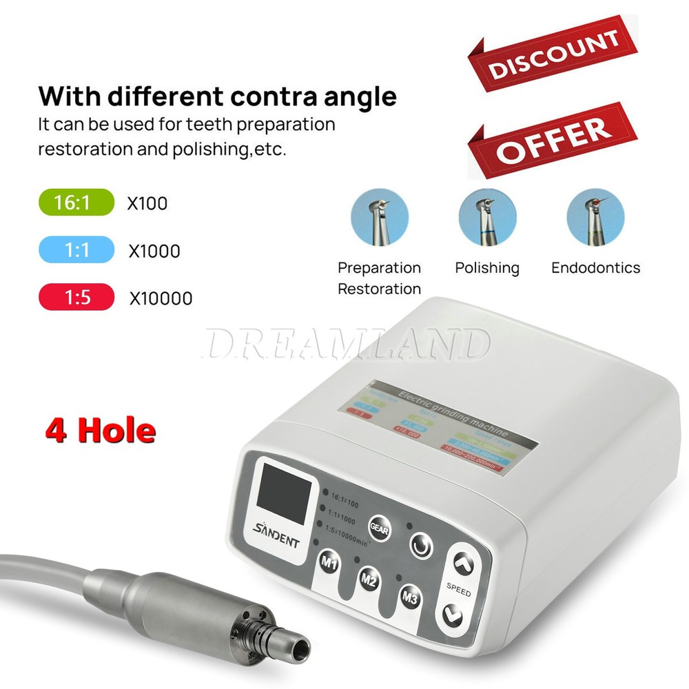 NSK Style Dental LED Brushless Electric Micro Motor/1:1/1:5/1:4.2 Contra angle