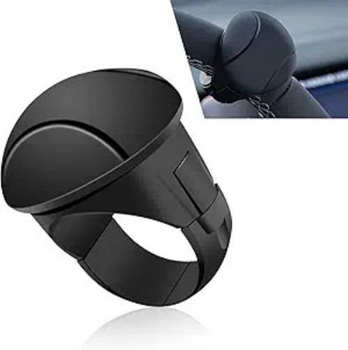 Universal Car Steering Wheel Booster Handle, 360-Degree Rotating Anti-Slip Silic