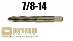 7/8-14 HSS 4 Flute Plug Tap High Speed Steel BEST BRAND Norseman 55082
