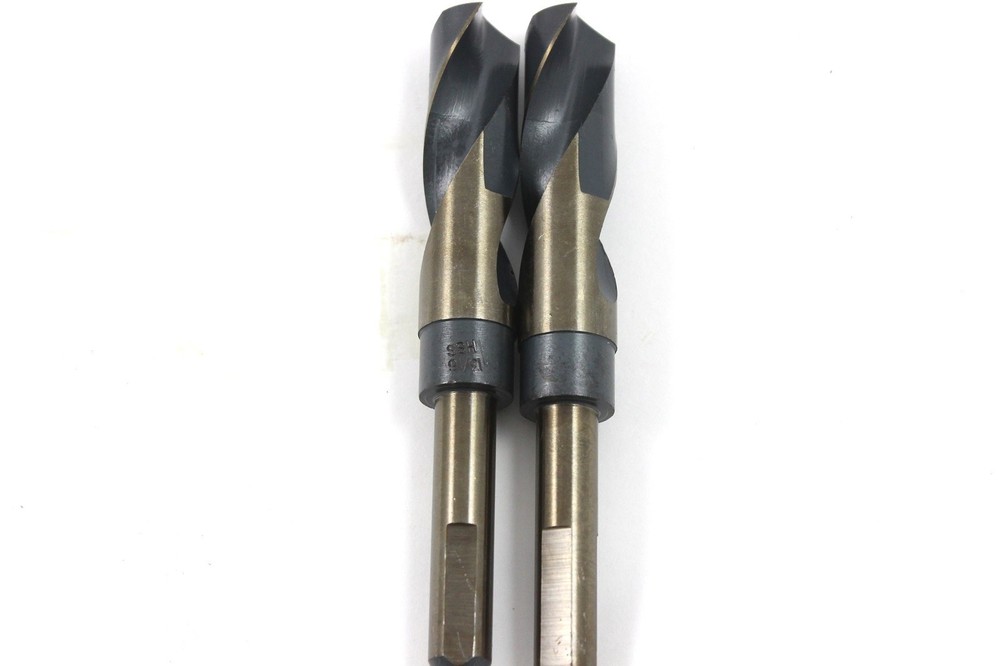 2 PACK 7/8″ Industrial Silver & Deming Drill Bit Black/Gold 1/2 Cut Down Shank