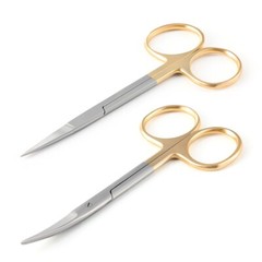 Surgical Medical Straight & Curved Scissors 4.5” Sharp/Sharp Instrument