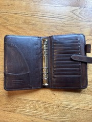 VTG Mulholland Brothers Leather Personal Size 6-Ring Binder Agenda Wallet