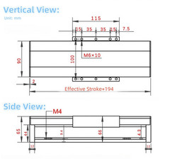 Linear Rail Guide Slide Stage Dust Cover Nema23 Closed loop Stepper Driver Kit