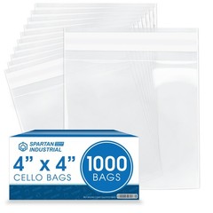 Clear Self-Sealing Cellophane Bags 4″x4″ (1000 Count) Resealable Treat Bags for