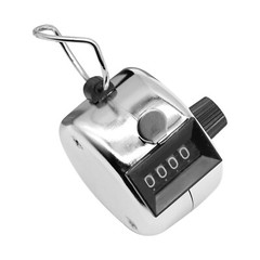 3Pcs 4 Digit Number Dual Clicker Golf Hand Tally Counter Metal Handy Convenient