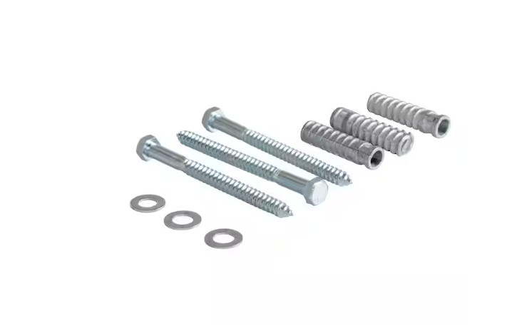 Vestil 0 .75 in. W 6.375 in. H 0 .75 in. D Silver 3 Spike Concrete Hardware Kit