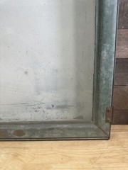Vintage Large Safety First Supply Co Safety Bulletins Display Case Milk Glasstop