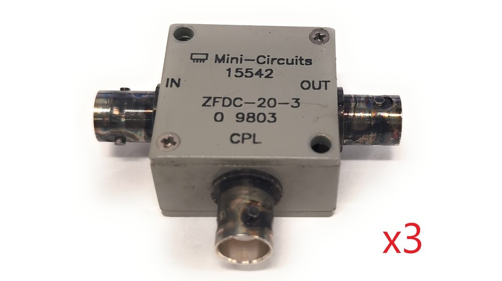 Lot of 3 Mini-Circuits 0.2-250 MHZ BNC Directional Coupler ZFDC-20-3 50Ohm