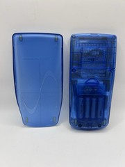 Texas Instruments TI 83 Plus Clear Transparent Blue Graphing Calculator W/Cover