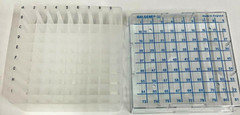 Nalgene 81-Place Microcentrifuge Storage Box – 1/2″ Openings