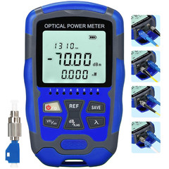 Portable Optical Power Meter A-M70 Fiber Optic Tester 10-Wavelength with RJ45…
