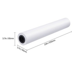 Uimoso Wide Format Plotter Paper Rolls 24 in x 150 ft, Pack of 20 for CAD Use