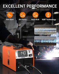 HITBOX 110V 3 IN 1 200A MIG Welder ARC LIFT TIG MIG Gasless Welding Machine US~