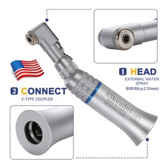 SEASKY Dental Push Button Slow Low Speed Contra Angle Handpiece Fit E-TYPE MOTOR