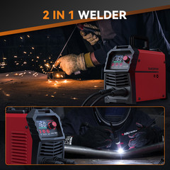ARCCAPTAIN Portable MMA Welder Stick Welder Large LED Display 160A ARC/Lift TIG