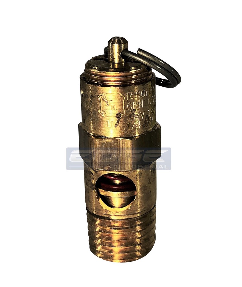 160 PSI BRASS SAFETY PRESSURE RELIEF POP OFF VALVE, AIR TANK, COMPRESSOR, 1/4″