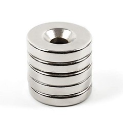 15 25 50 Strong Neodymium Magnets Countersunk Ring 25 X 5mm Rare Earth 5mm hole