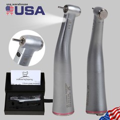 Dental 1:5 LED Fiber Optic Increase Contra Angle Handpiece 4 Way Spray USA